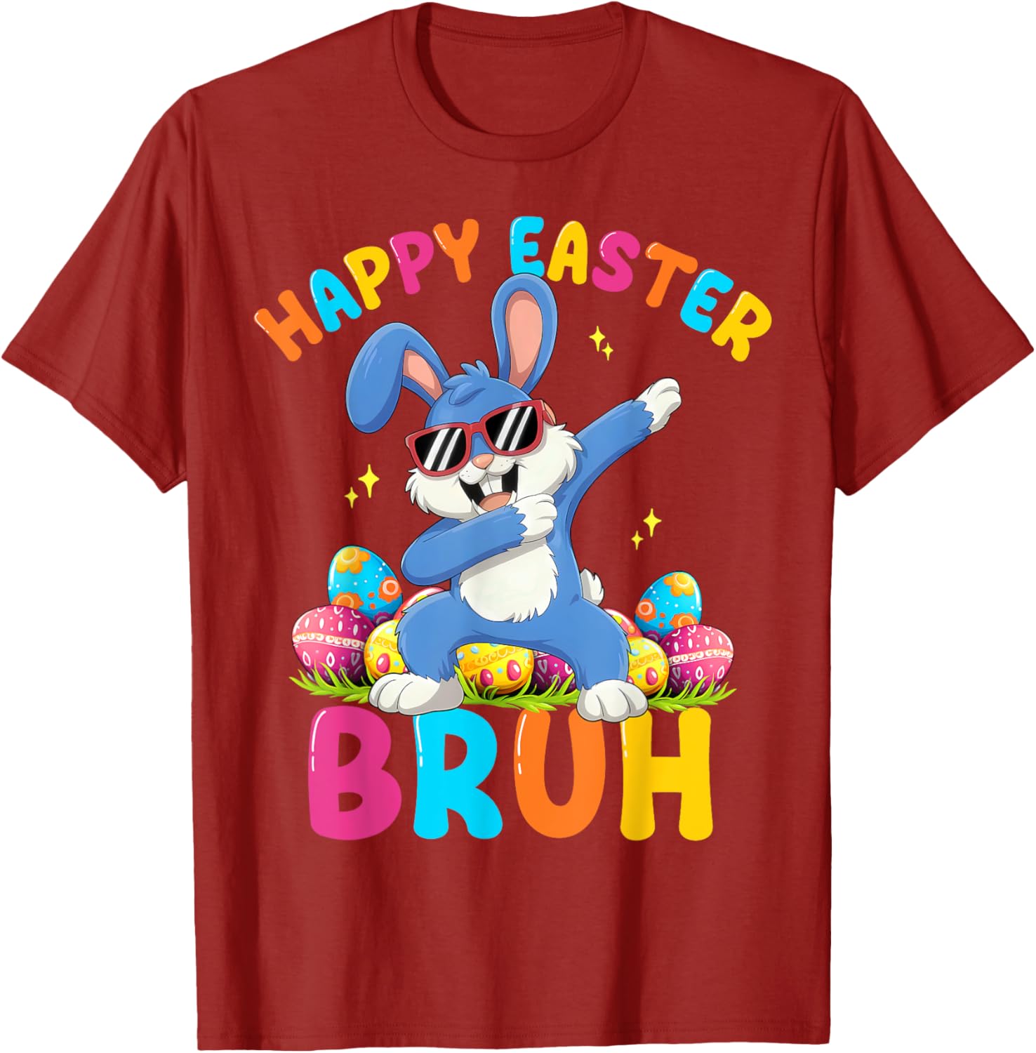 Happy Easter Bruh Funny Dabbing Bunny Rabbit Easter T-Shirt