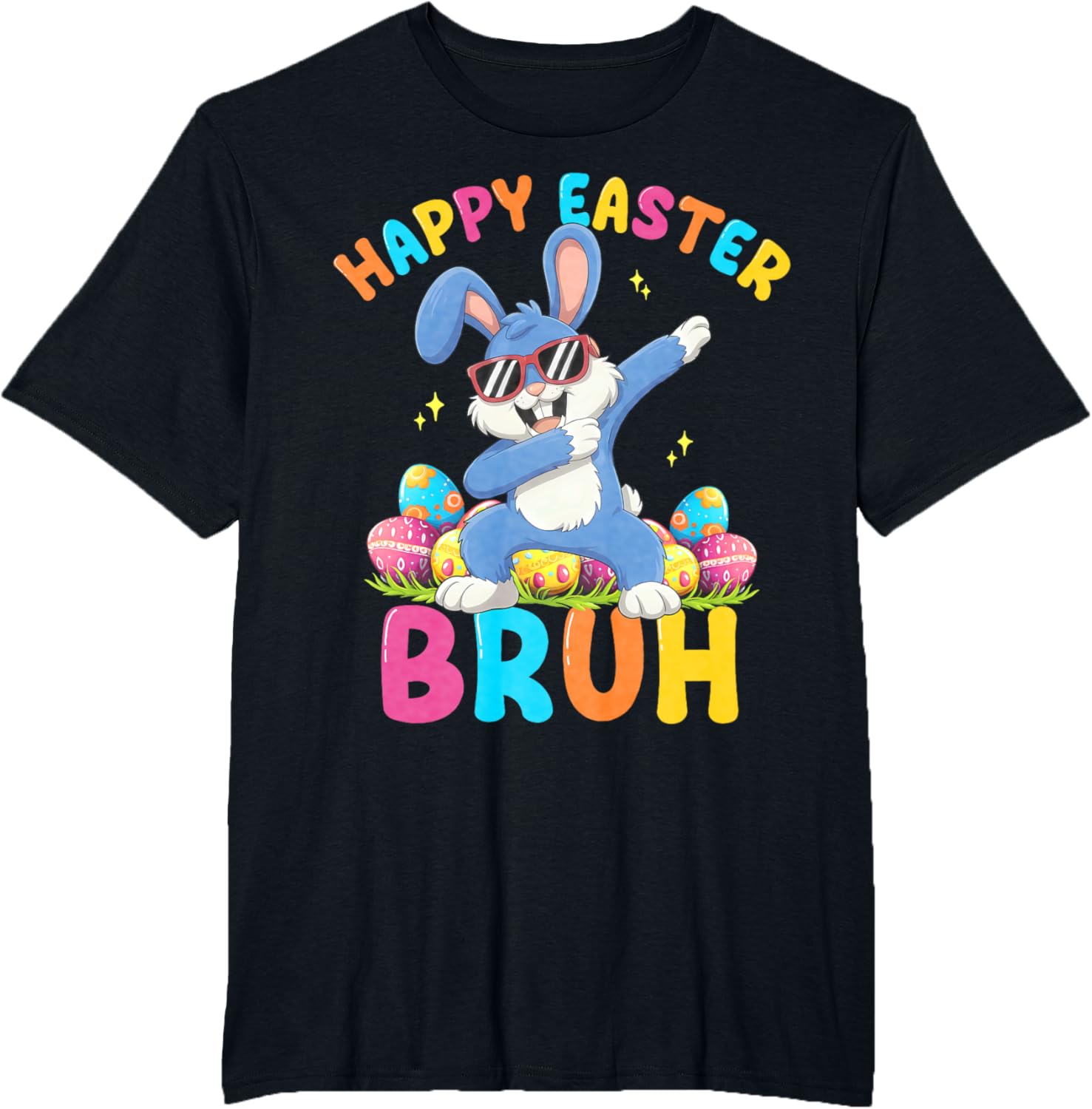 Happy Easter Bruh Funny Dabbing Bunny Rabbit Easter T-Shirt