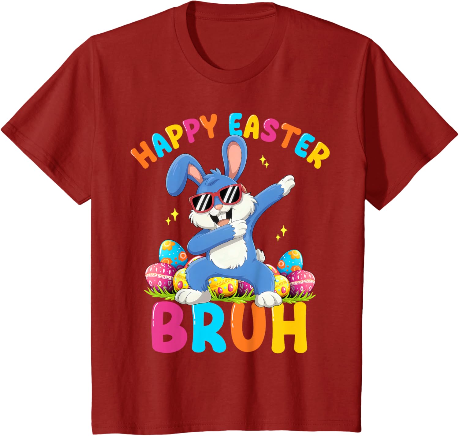 Happy Easter Bruh Funny Dabbing Bunny Rabbit Easter T-Shirt