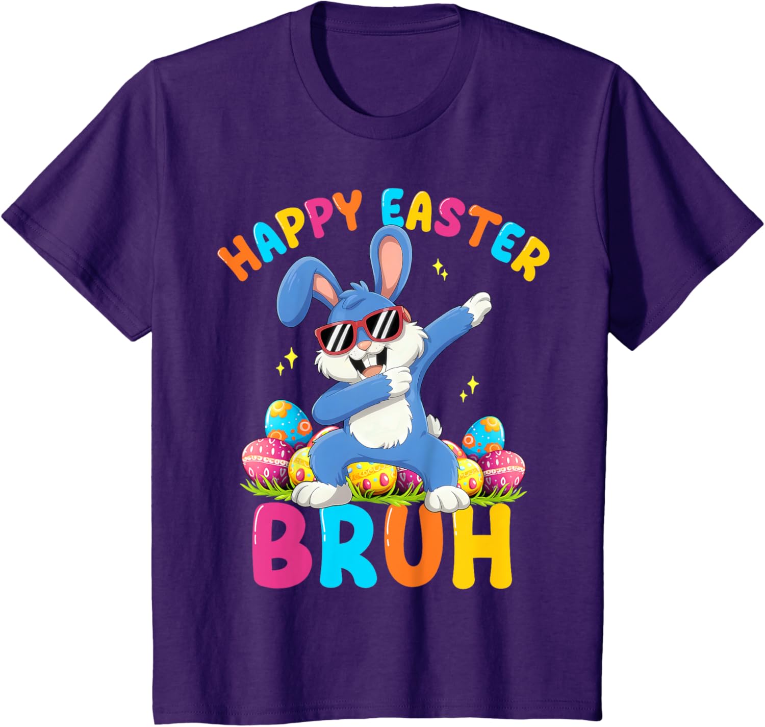 Happy Easter Bruh Funny Dabbing Bunny Rabbit Easter T-Shirt