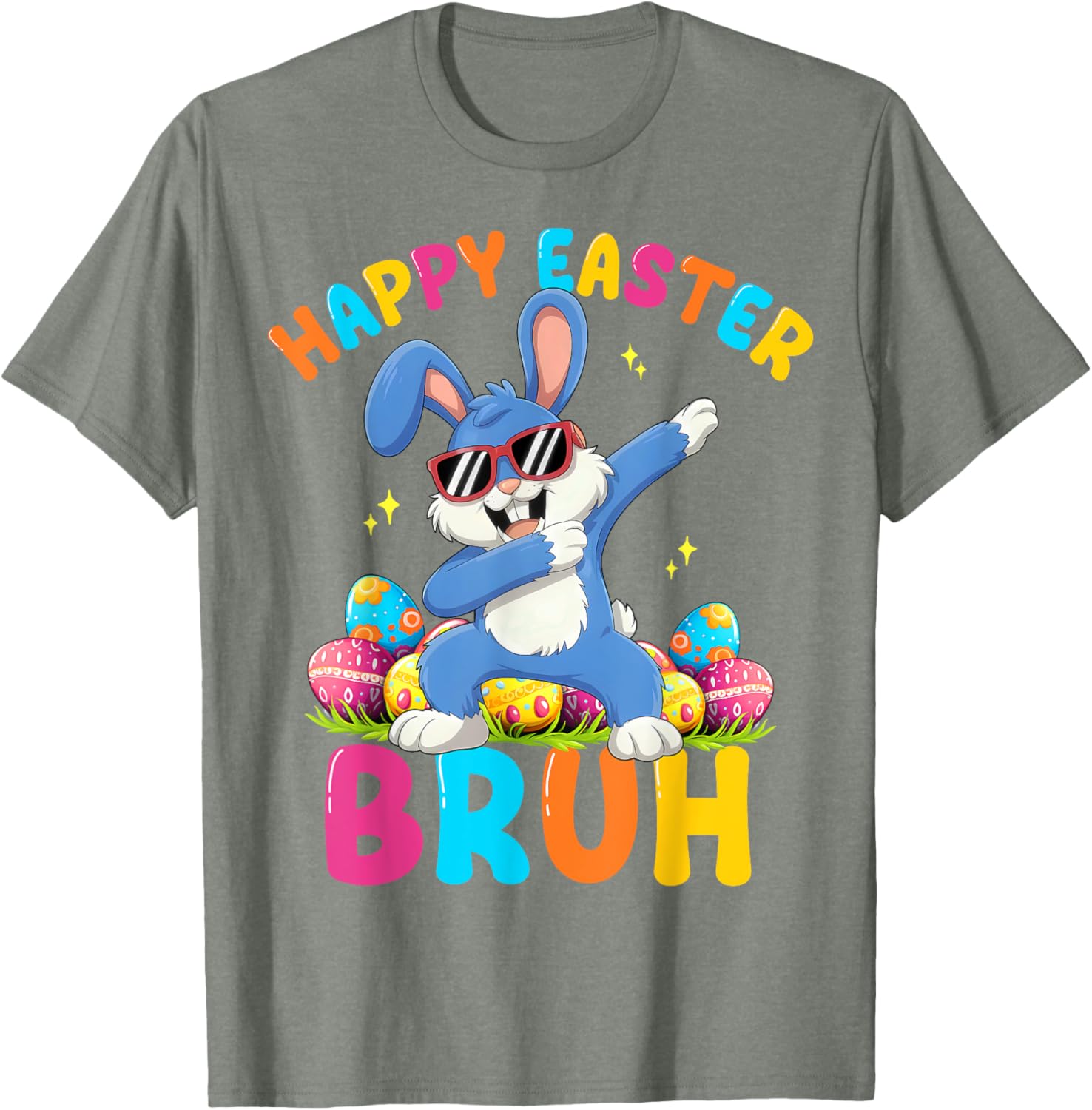 Happy Easter Bruh Funny Dabbing Bunny Rabbit Easter T-Shirt