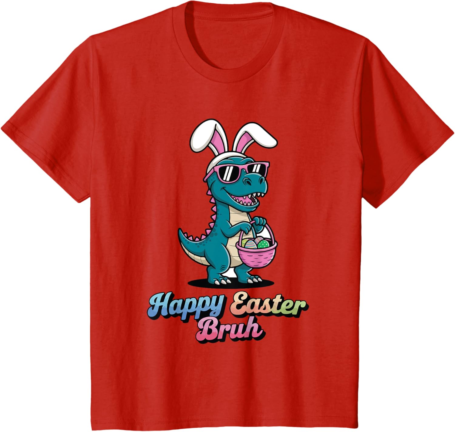 Happy Easter Bruh Funny Dinosaur meme easter T-Shirt