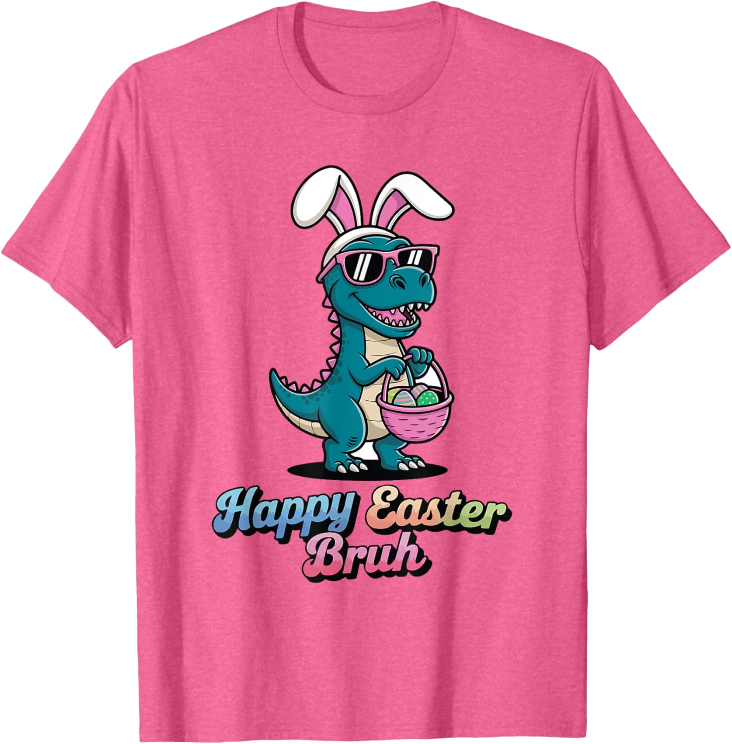 Happy Easter Bruh Funny Dinosaur meme easter T-Shirt