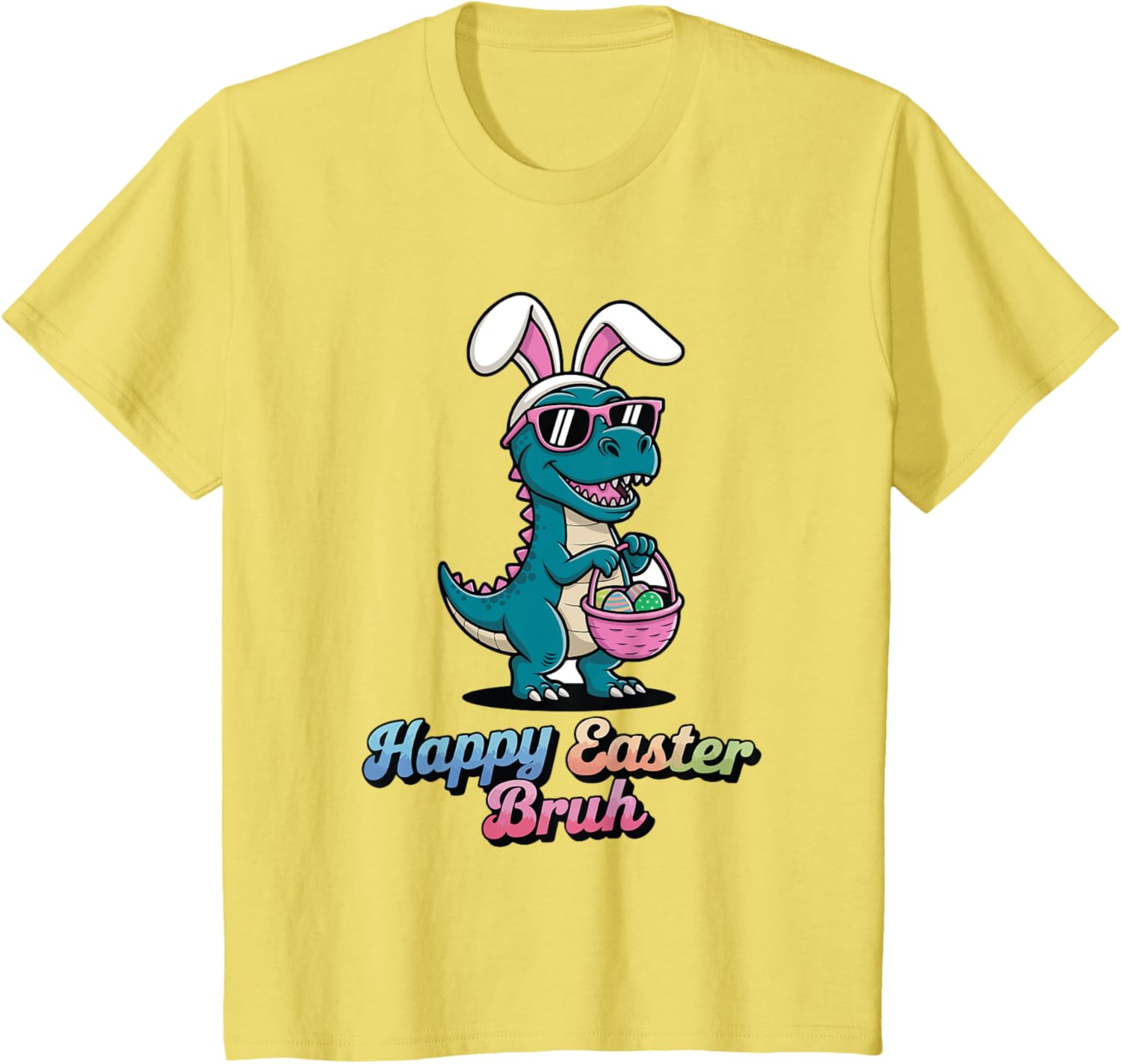 Happy Easter Bruh Funny Dinosaur meme easter T-Shirt