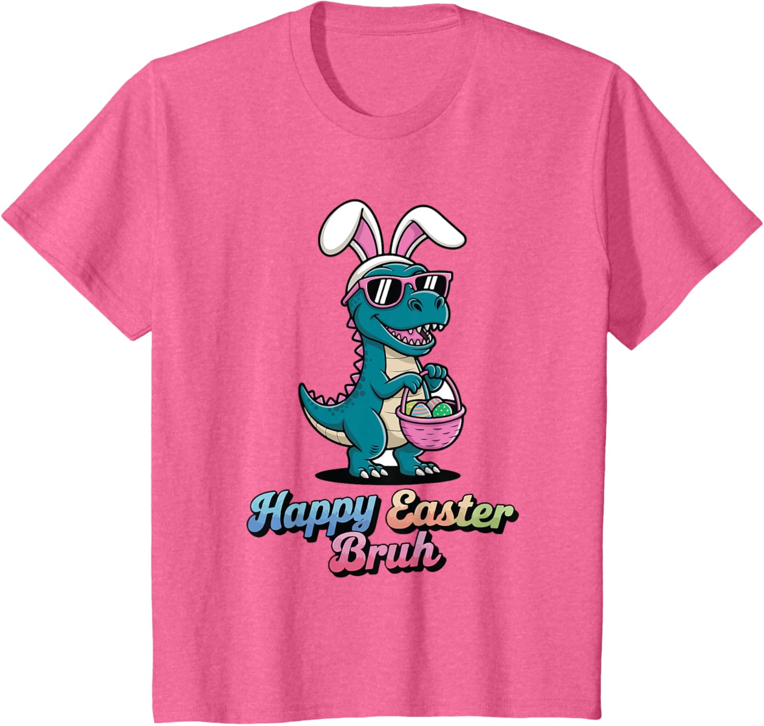 Happy Easter Bruh Funny Dinosaur meme easter T-Shirt