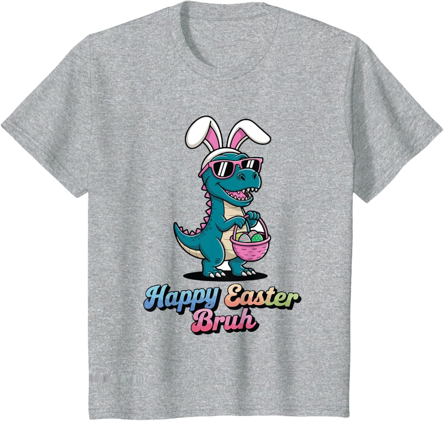 Happy Easter Bruh Funny Dinosaur meme easter T-Shirt