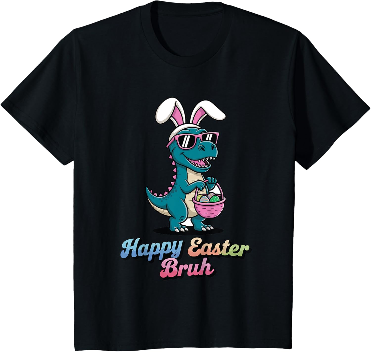 Happy Easter Bruh Funny Dinosaur meme easter T-Shirt