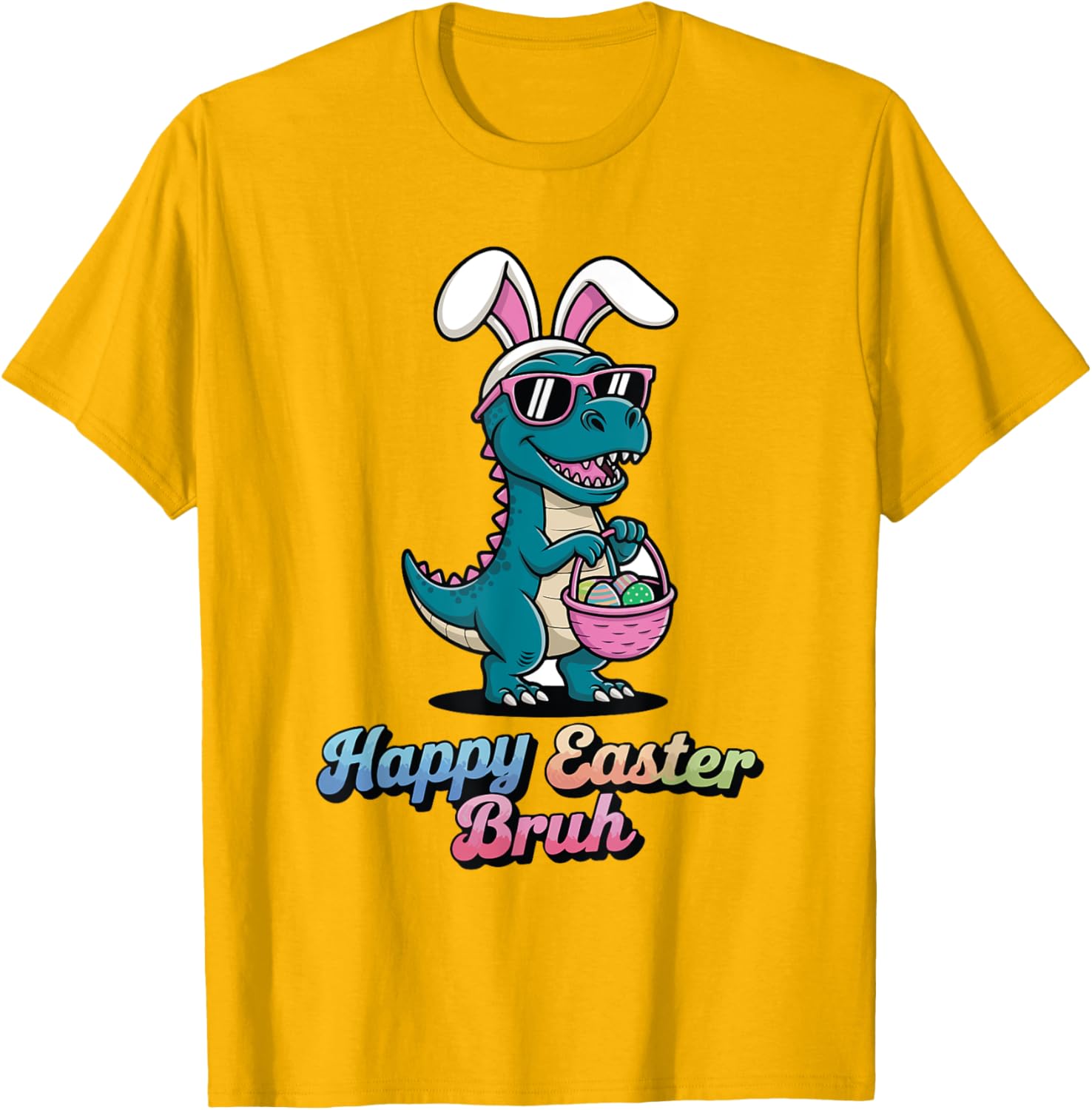 Happy Easter Bruh Funny Dinosaur meme easter T-Shirt