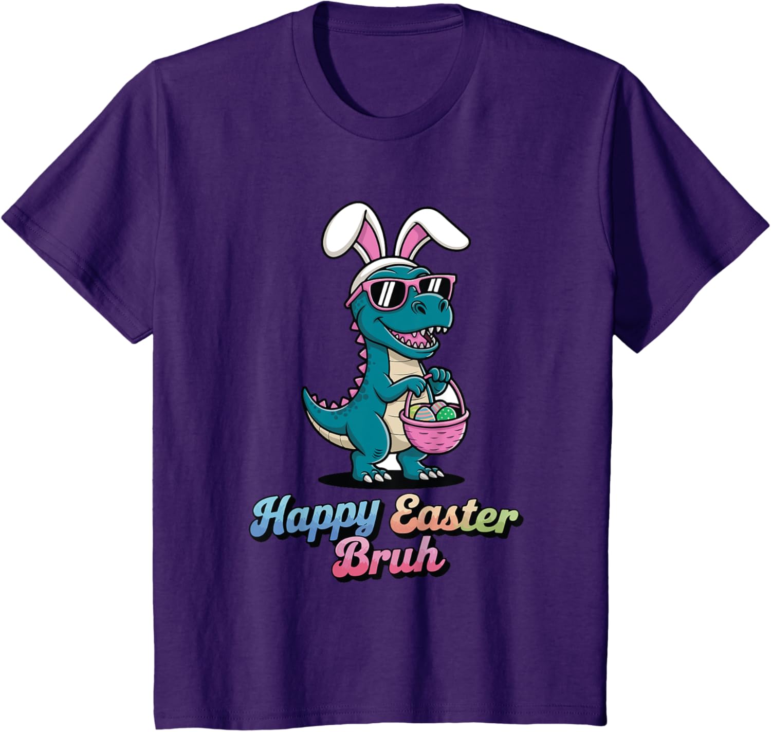 Happy Easter Bruh Funny Dinosaur meme easter T-Shirt
