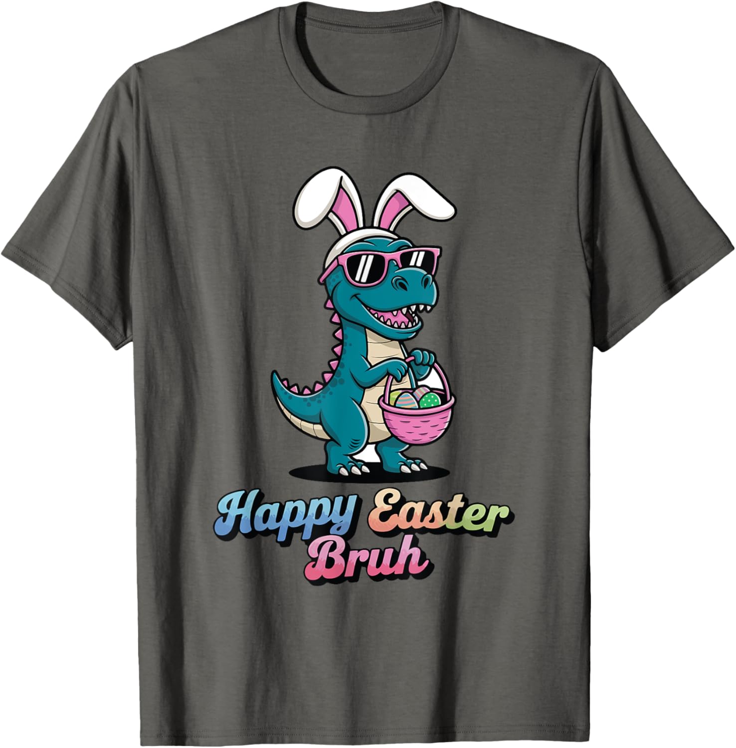 Happy Easter Bruh Funny Dinosaur meme easter T-Shirt