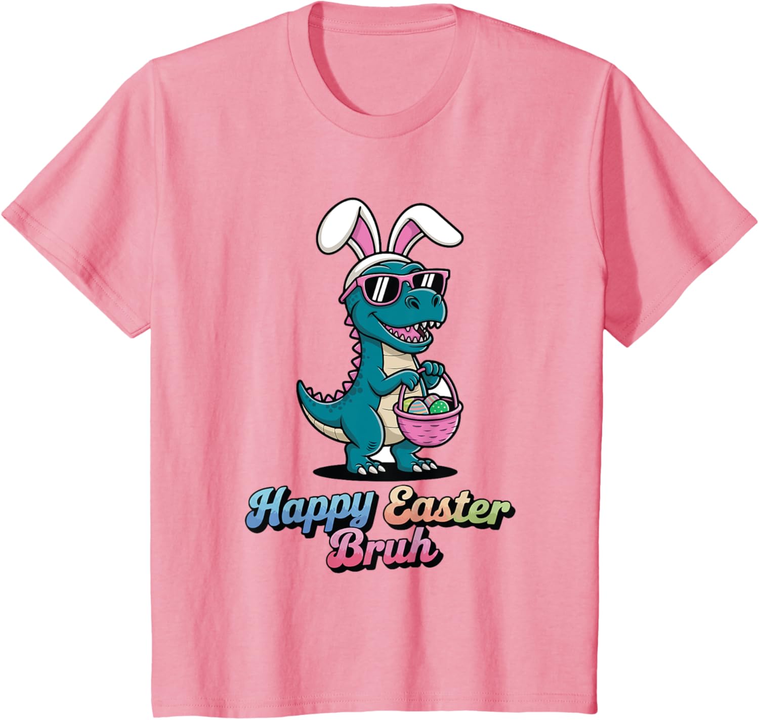 Happy Easter Bruh Funny Dinosaur meme easter T-Shirt
