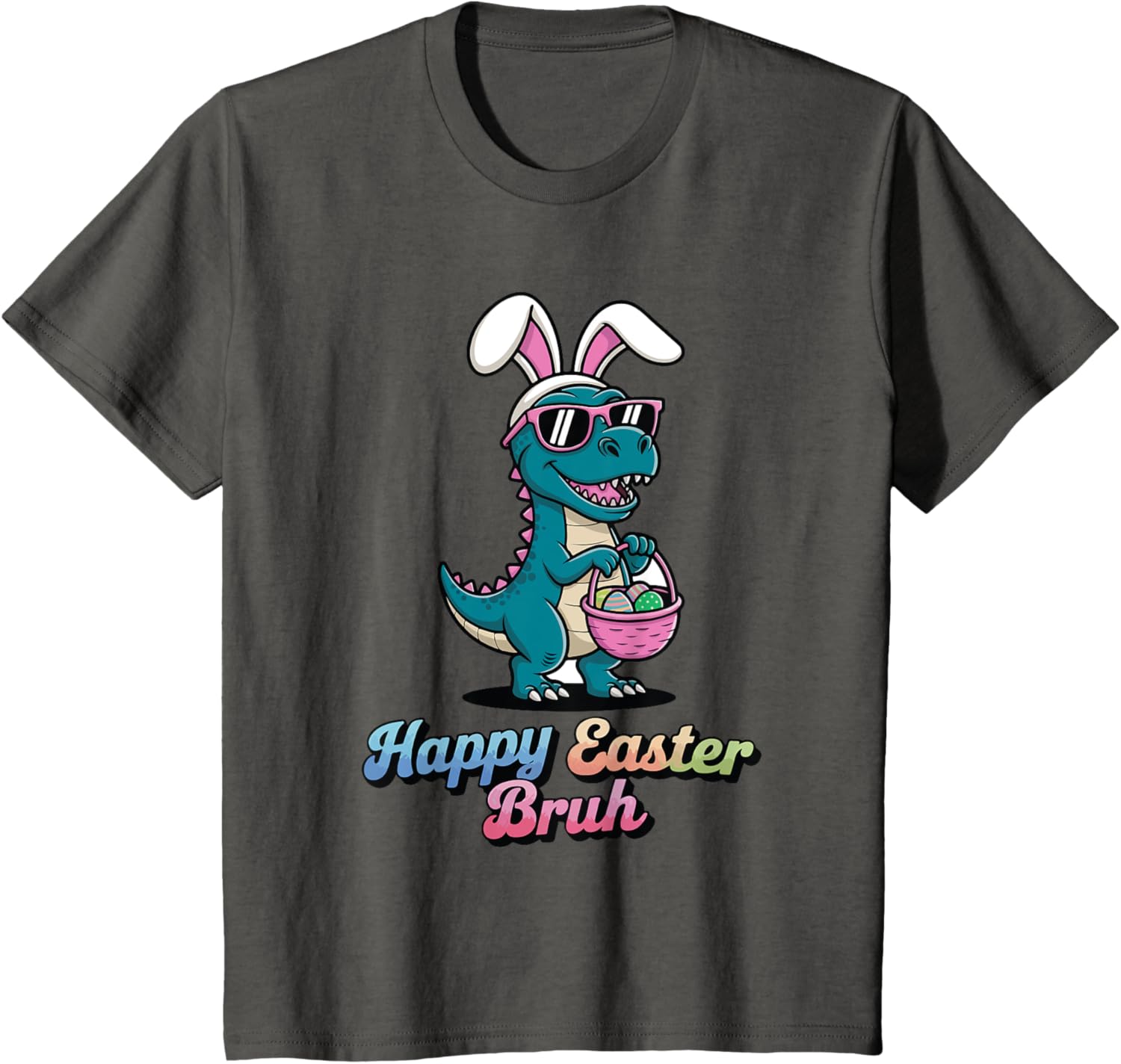 Happy Easter Bruh Funny Dinosaur meme easter T-Shirt