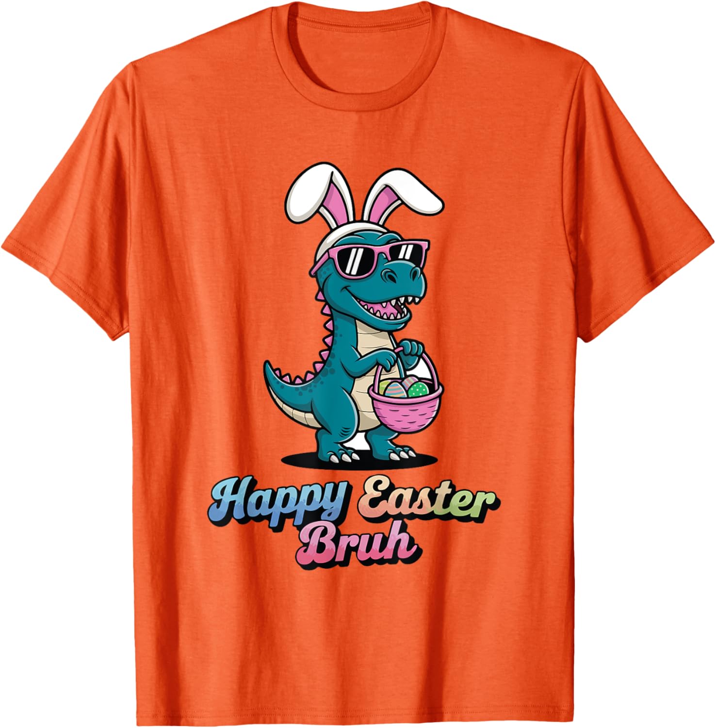 Happy Easter Bruh Funny Dinosaur meme easter T-Shirt