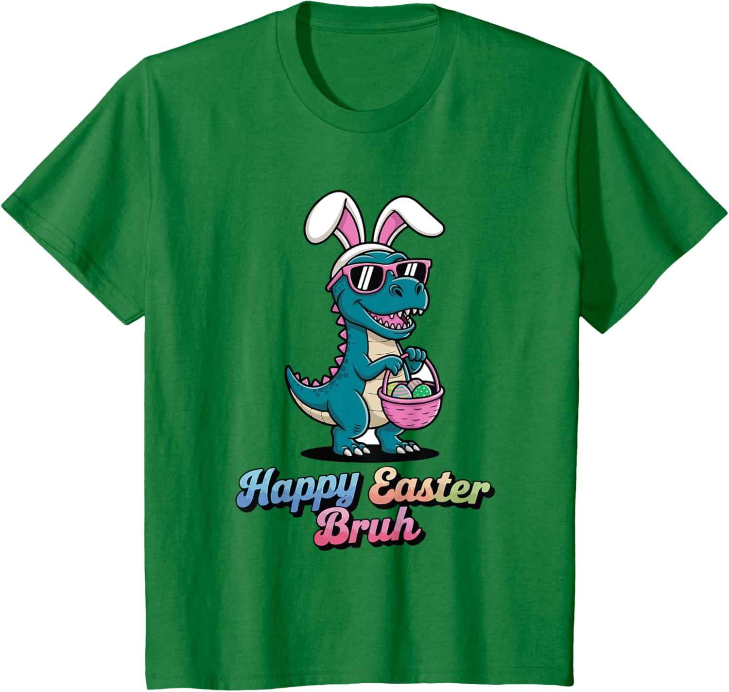 Happy Easter Bruh Funny Dinosaur meme easter T-Shirt