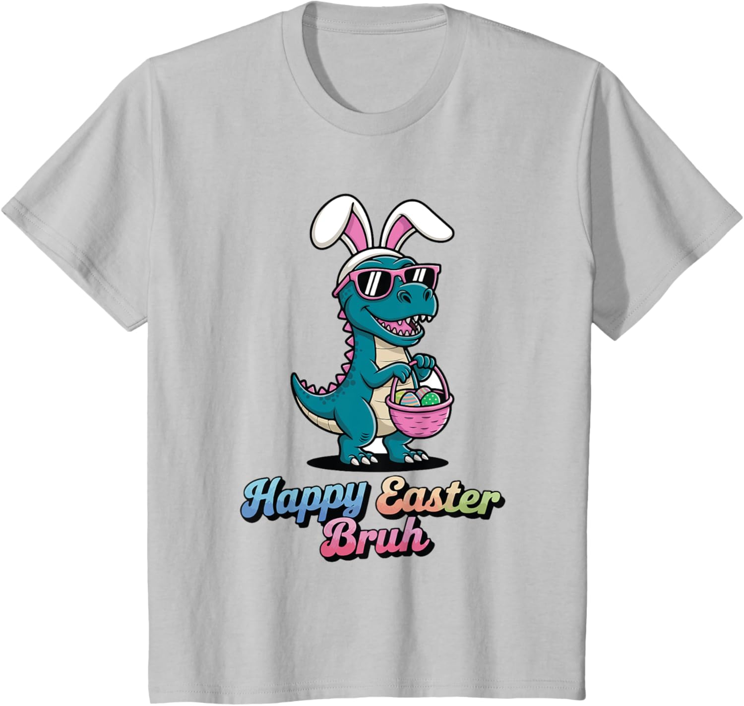 Happy Easter Bruh Funny Dinosaur meme easter T-Shirt