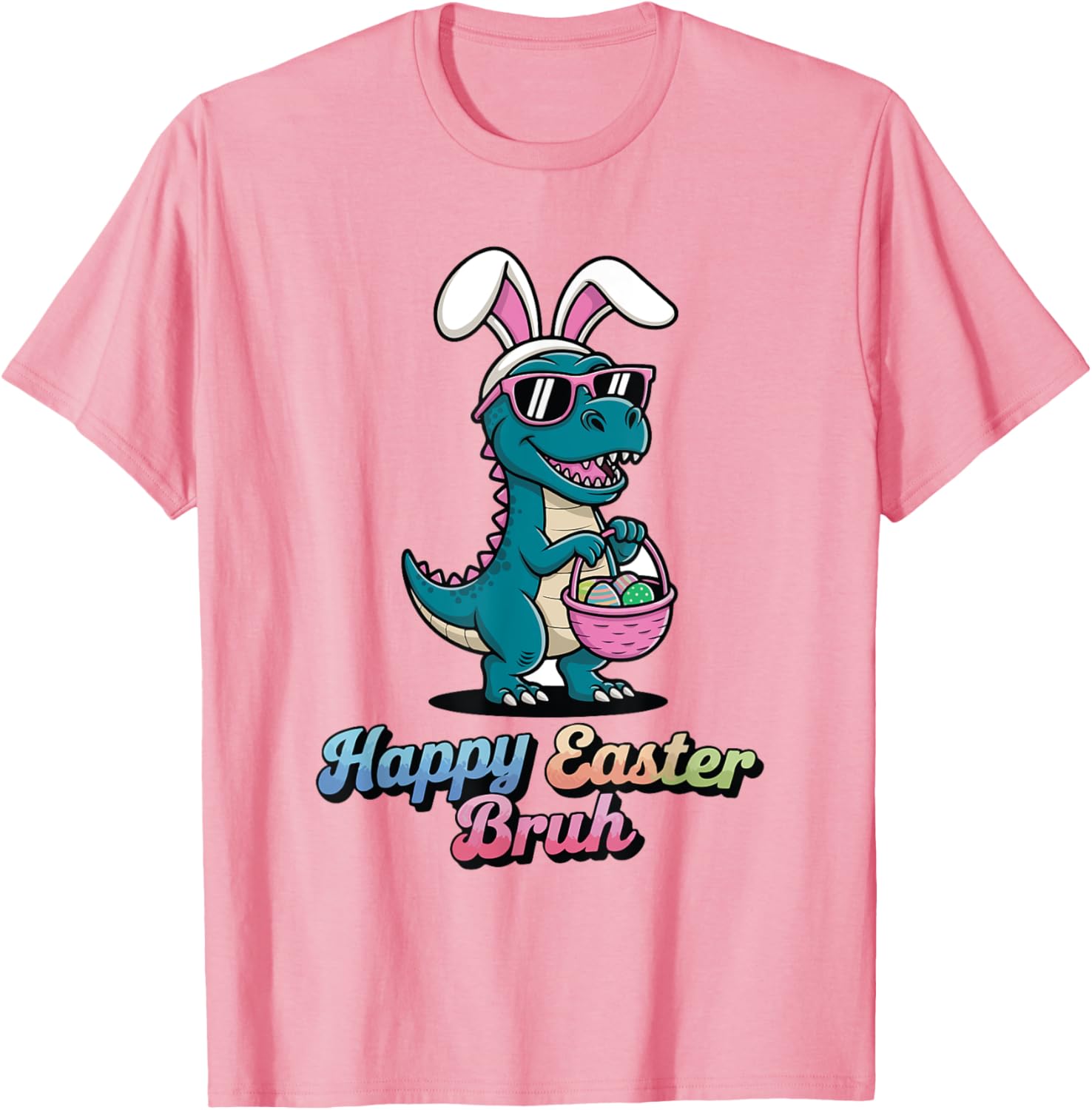 Happy Easter Bruh Funny Dinosaur meme easter T-Shirt