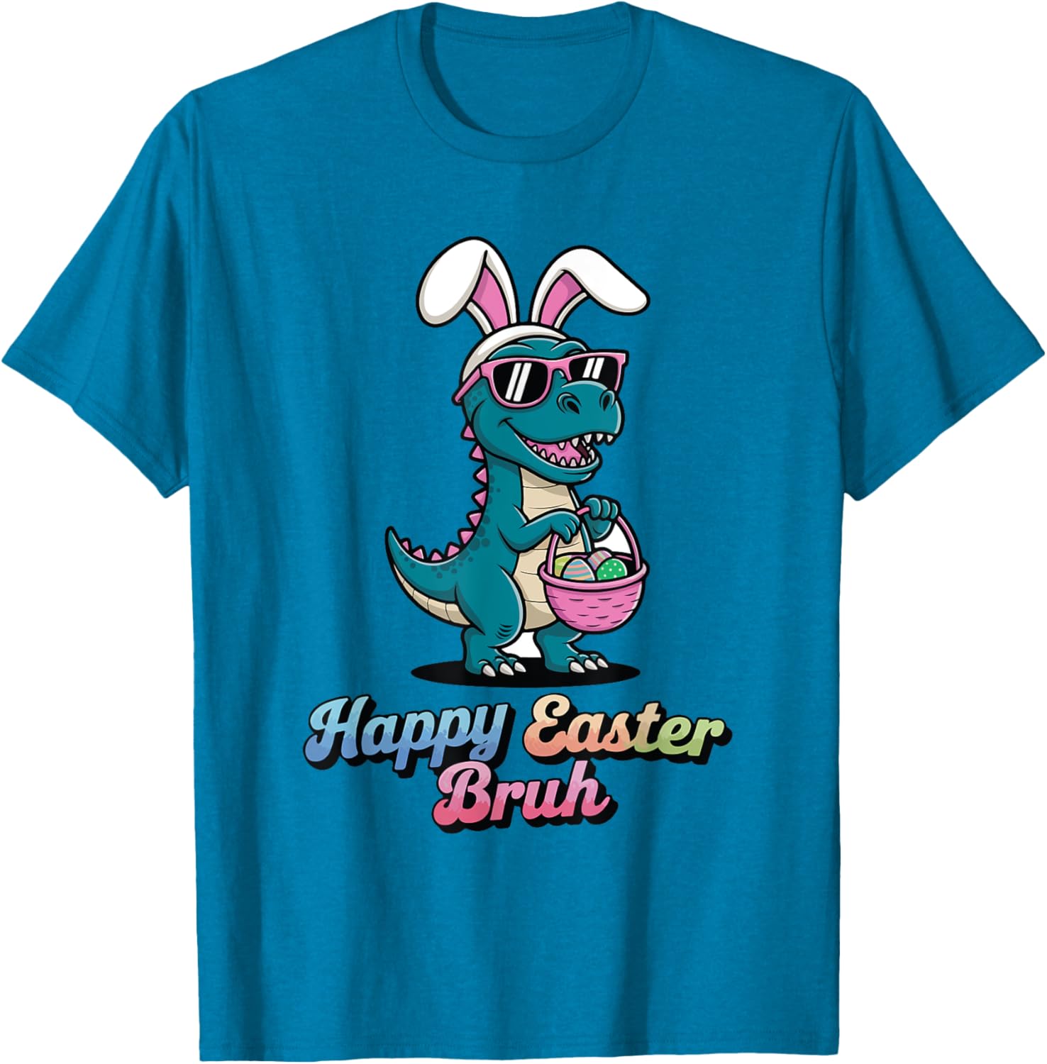 Happy Easter Bruh Funny Dinosaur meme easter T-Shirt