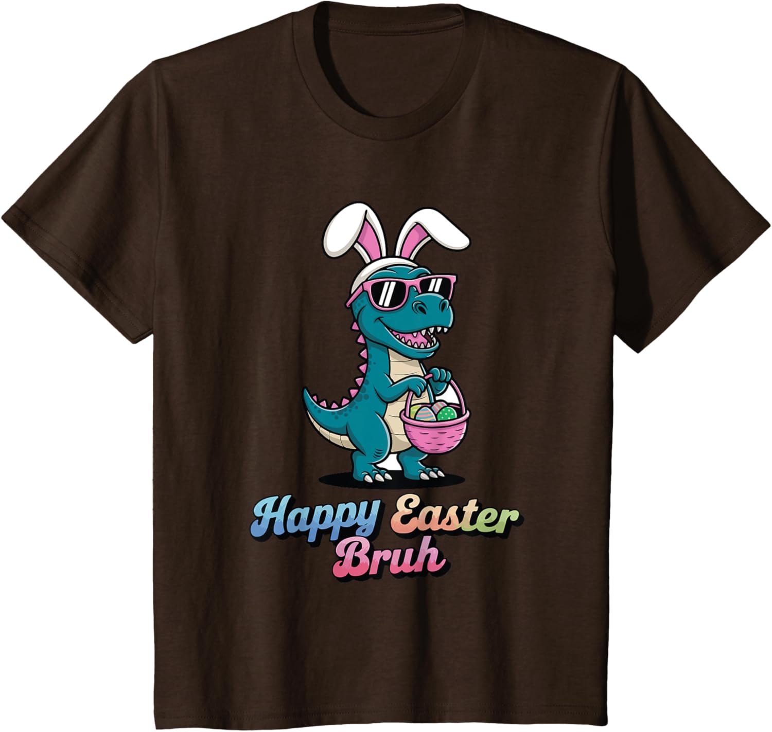 Happy Easter Bruh Funny Dinosaur meme easter T-Shirt