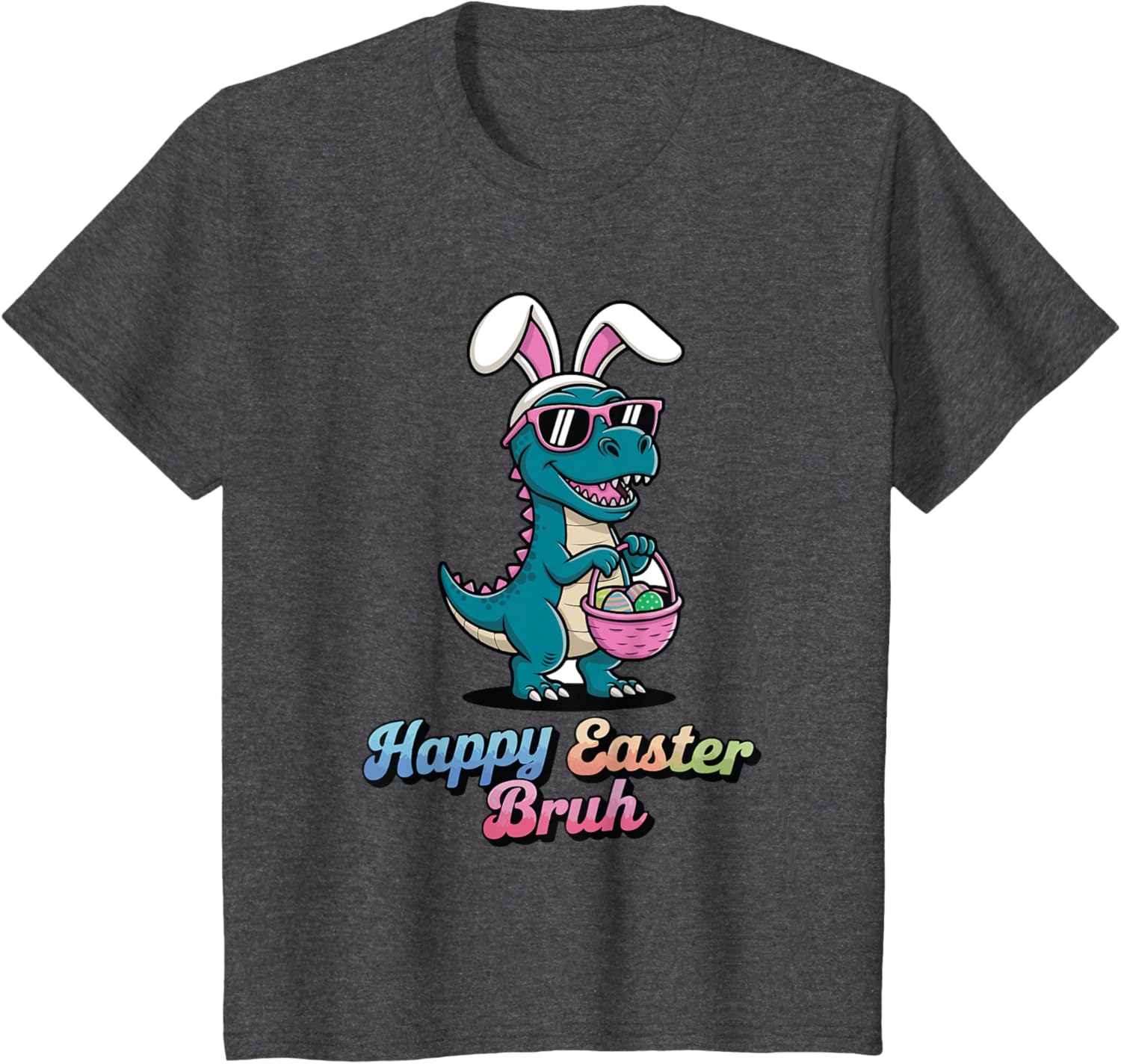Happy Easter Bruh Funny Dinosaur meme easter T-Shirt