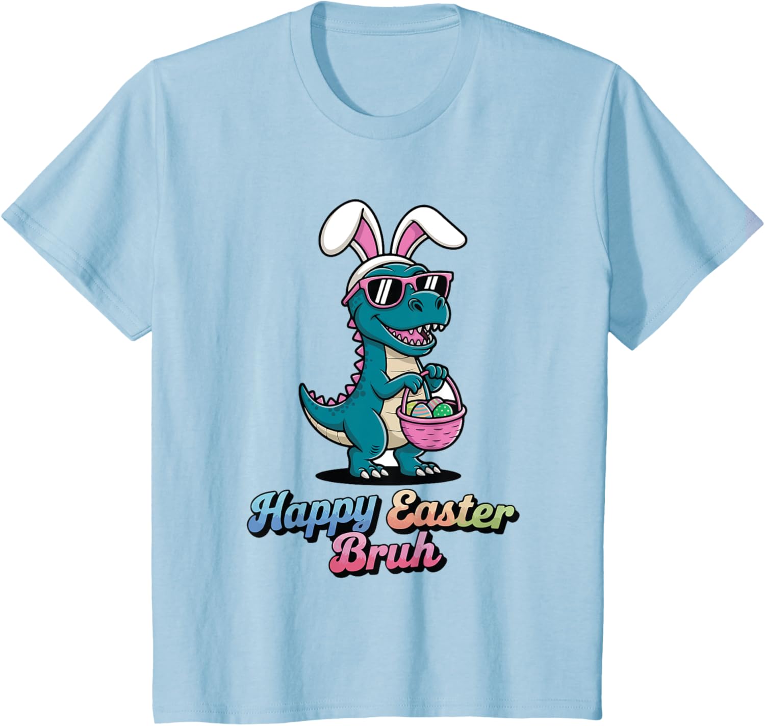 Happy Easter Bruh Funny Dinosaur meme easter T-Shirt