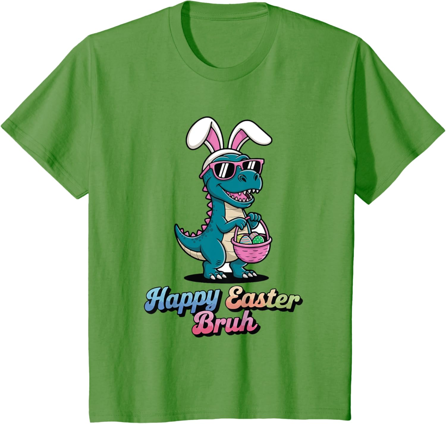 Happy Easter Bruh Funny Dinosaur meme easter T-Shirt