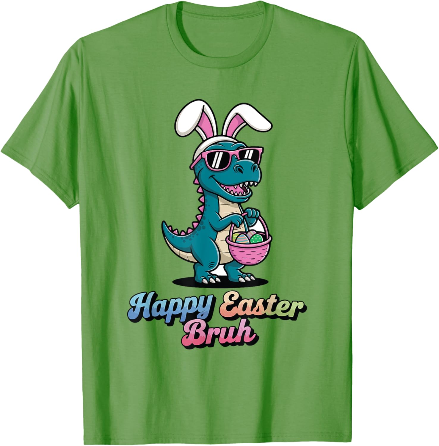 Happy Easter Bruh Funny Dinosaur meme easter T-Shirt