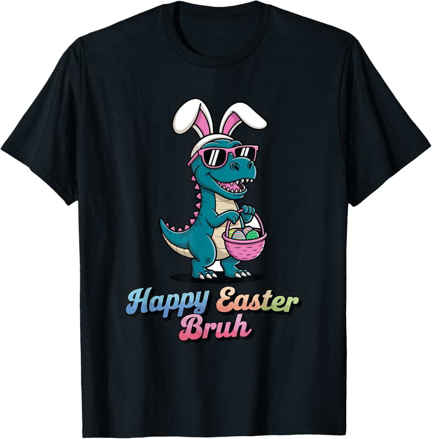 Happy Easter Bruh Funny Dinosaur meme easter T-Shirt