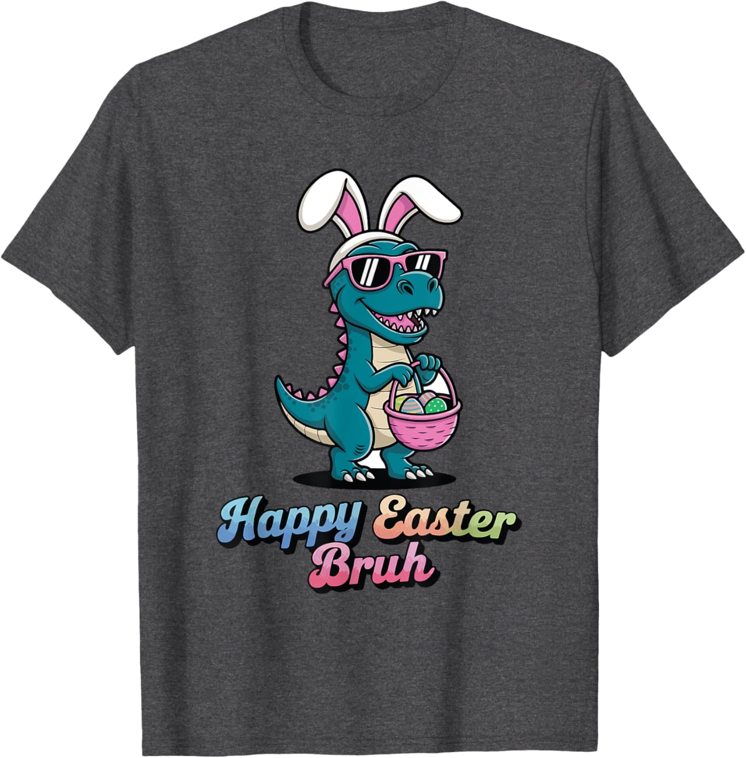 Happy Easter Bruh Funny Dinosaur meme easter T-Shirt
