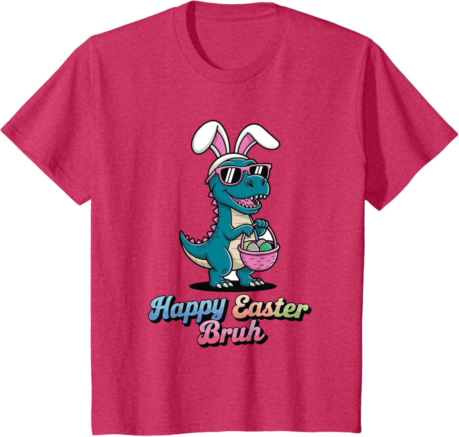 Happy Easter Bruh Funny Dinosaur meme easter T-Shirt