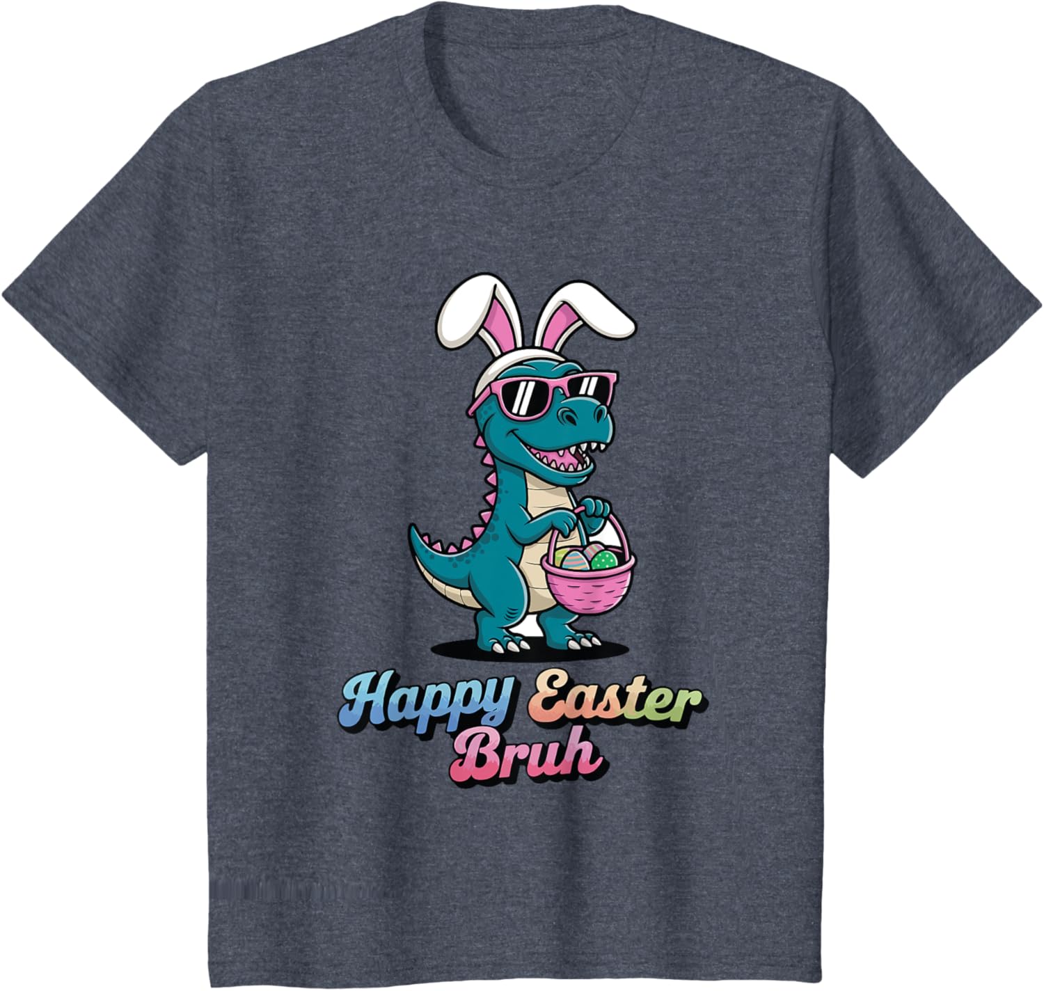 Happy Easter Bruh Funny Dinosaur meme easter T-Shirt