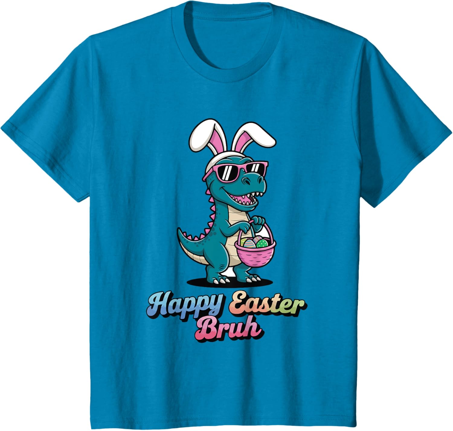 Happy Easter Bruh Funny Dinosaur meme easter T-Shirt