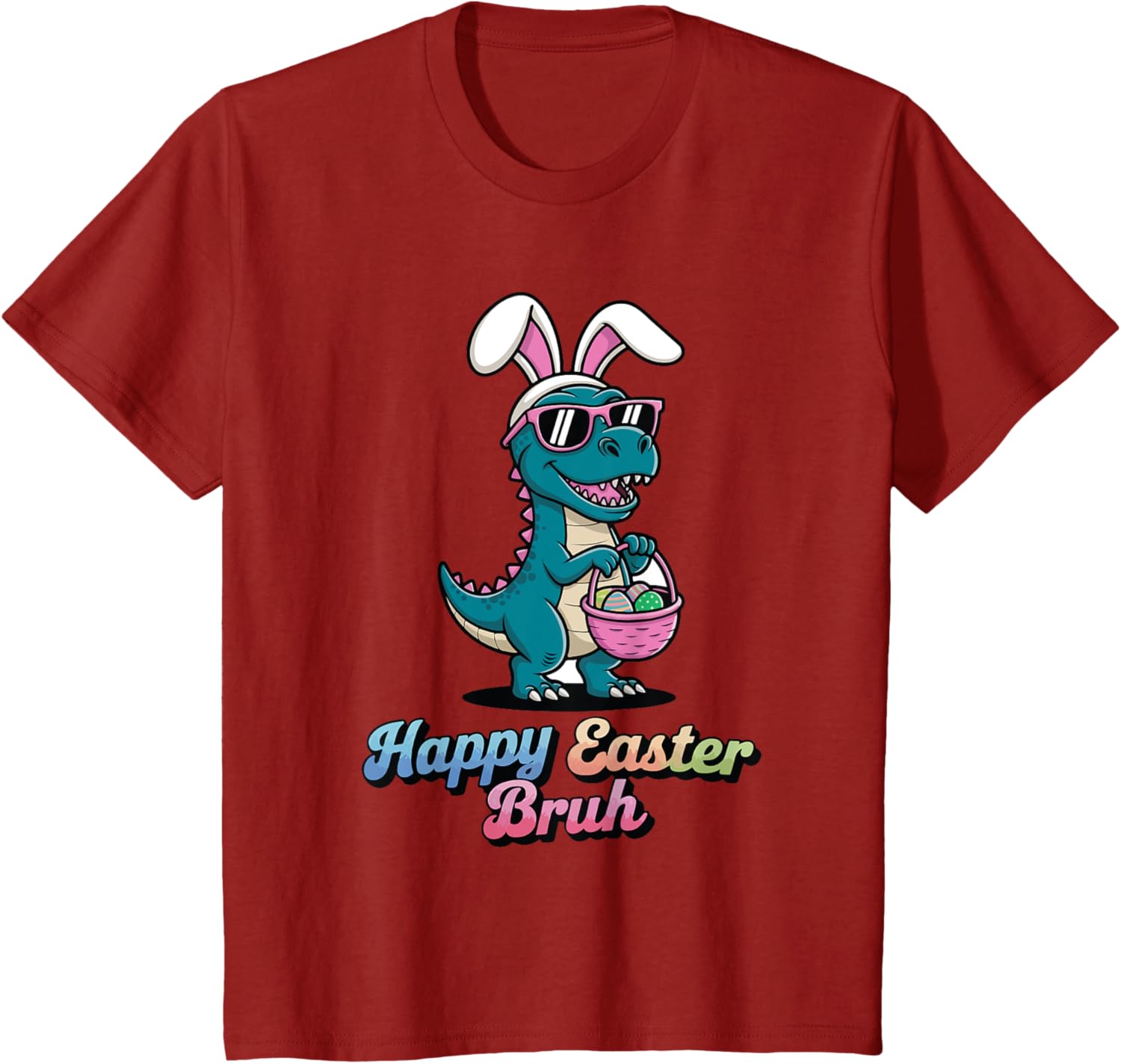 Happy Easter Bruh Funny Dinosaur meme easter T-Shirt