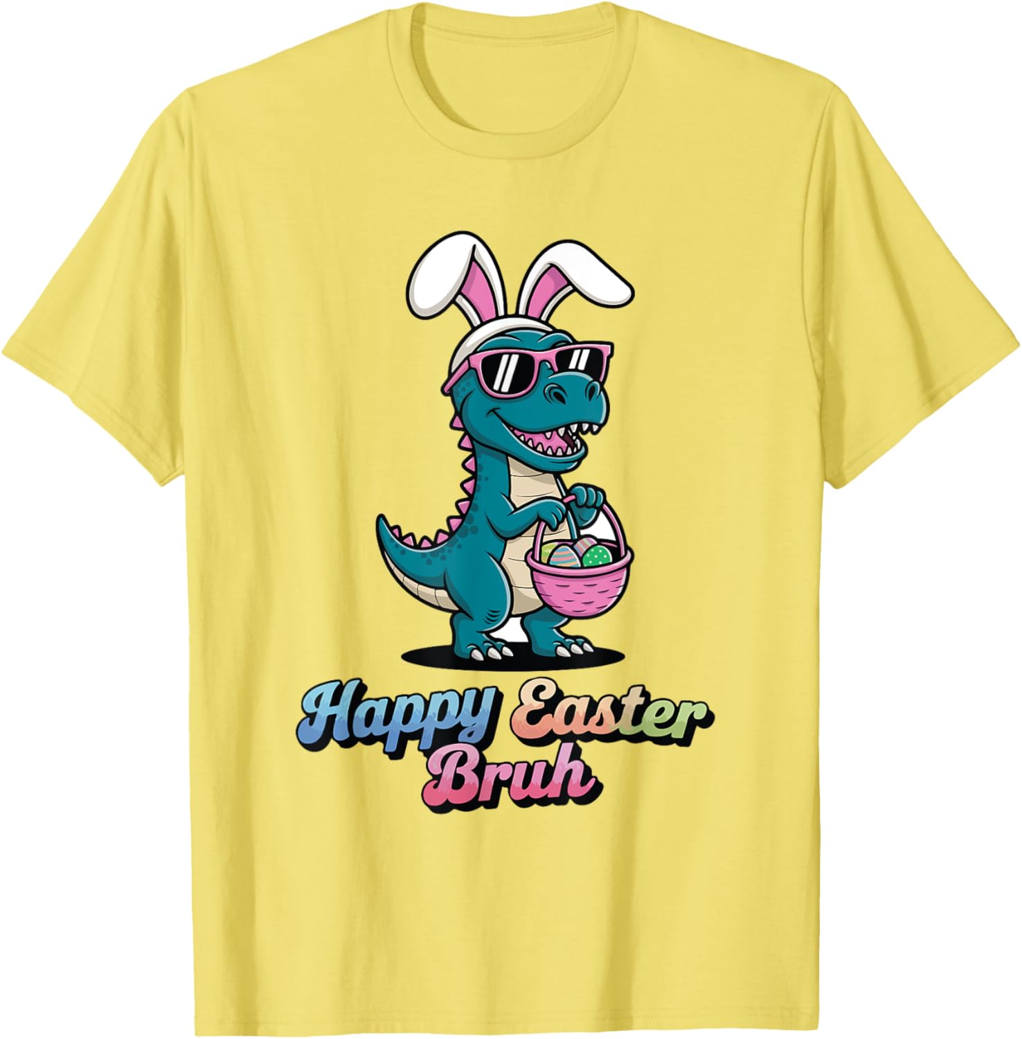 Happy Easter Bruh Funny Dinosaur meme easter T-Shirt