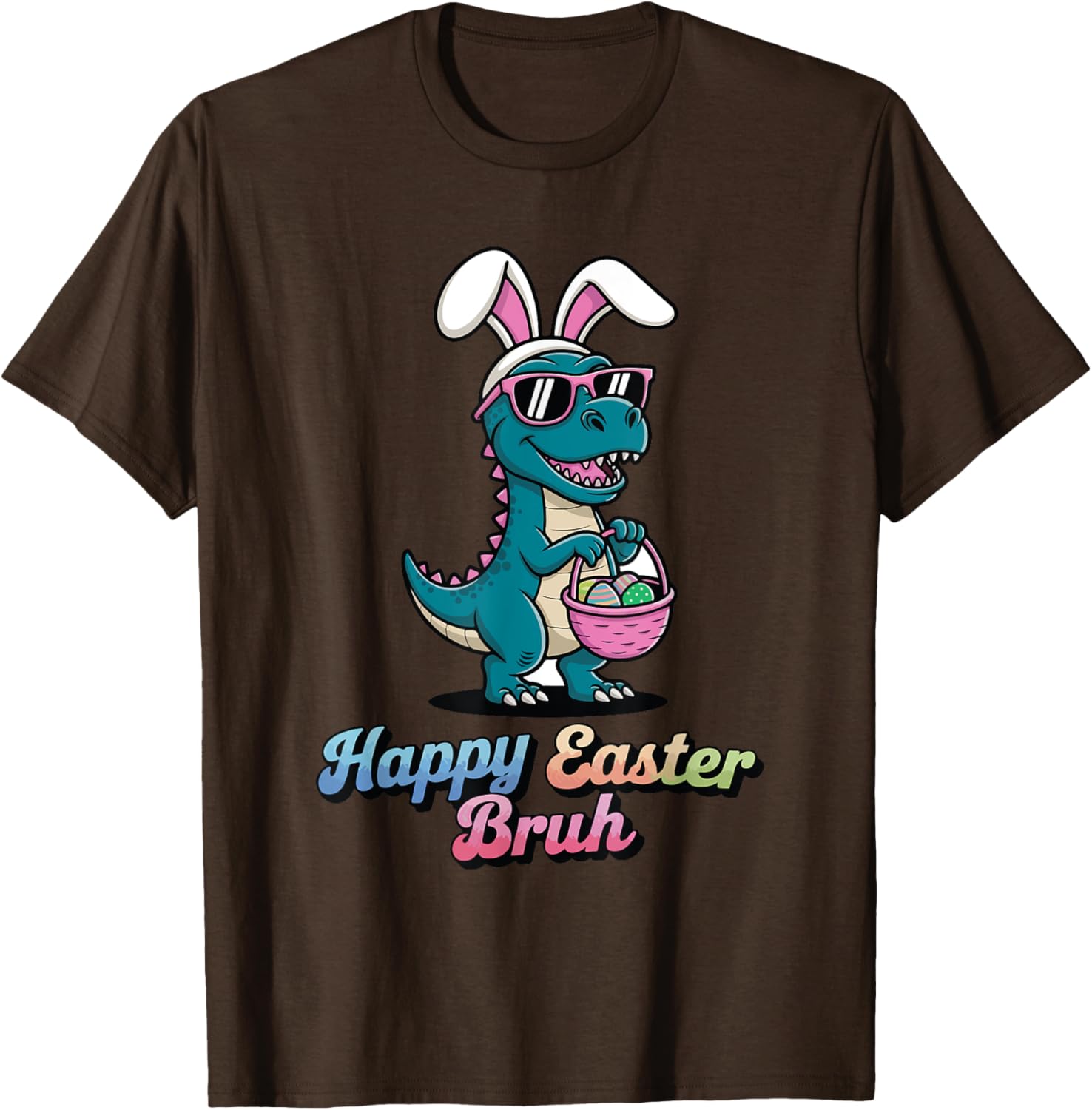 Happy Easter Bruh Funny Dinosaur meme easter T-Shirt