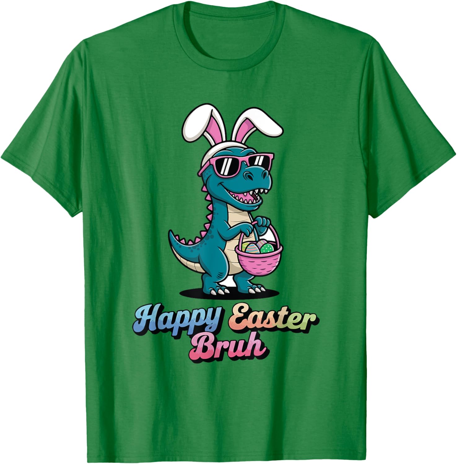 Happy Easter Bruh Funny Dinosaur meme easter T-Shirt