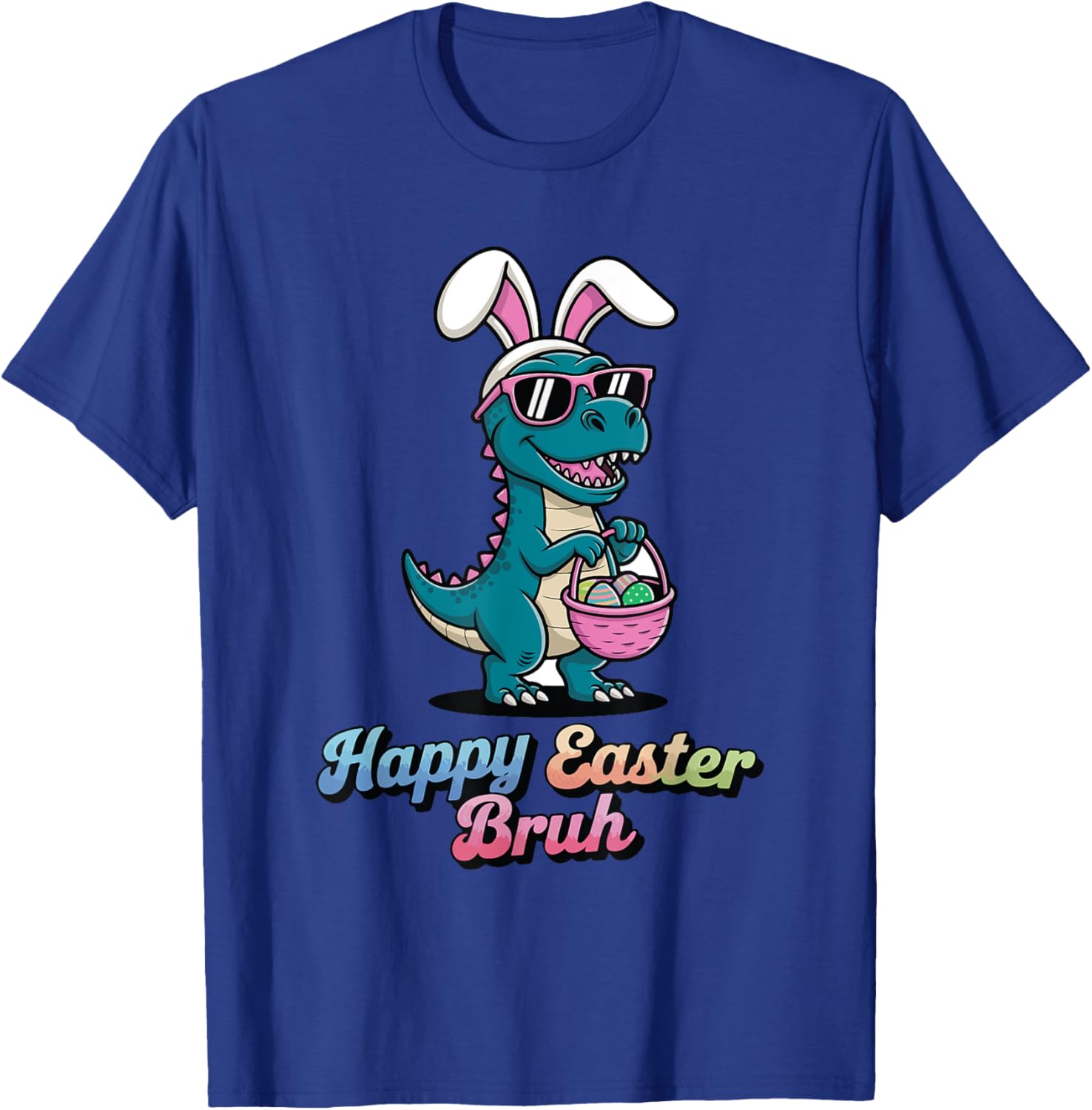 Happy Easter Bruh Funny Dinosaur meme easter T-Shirt