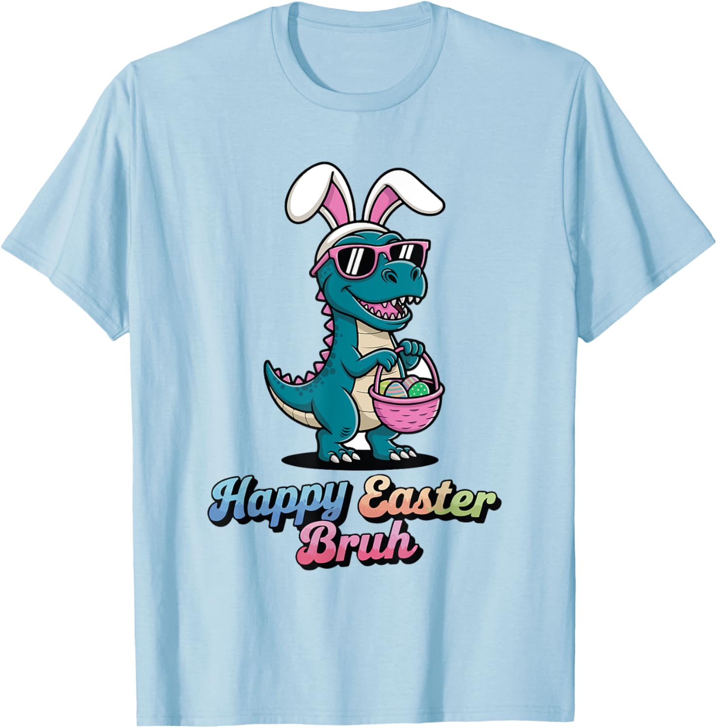 Happy Easter Bruh Funny Dinosaur meme easter T-Shirt