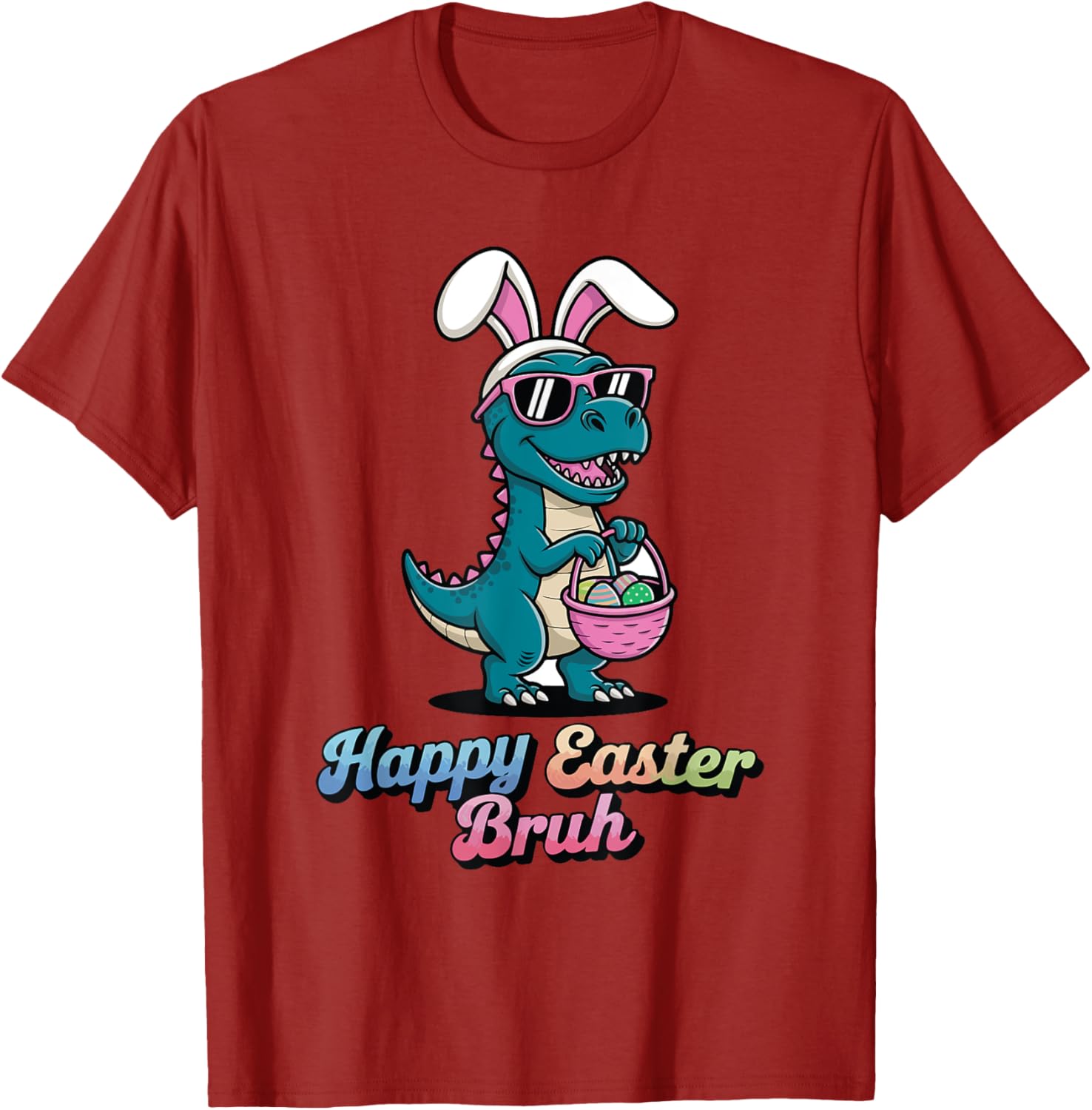 Happy Easter Bruh Funny Dinosaur meme easter T-Shirt