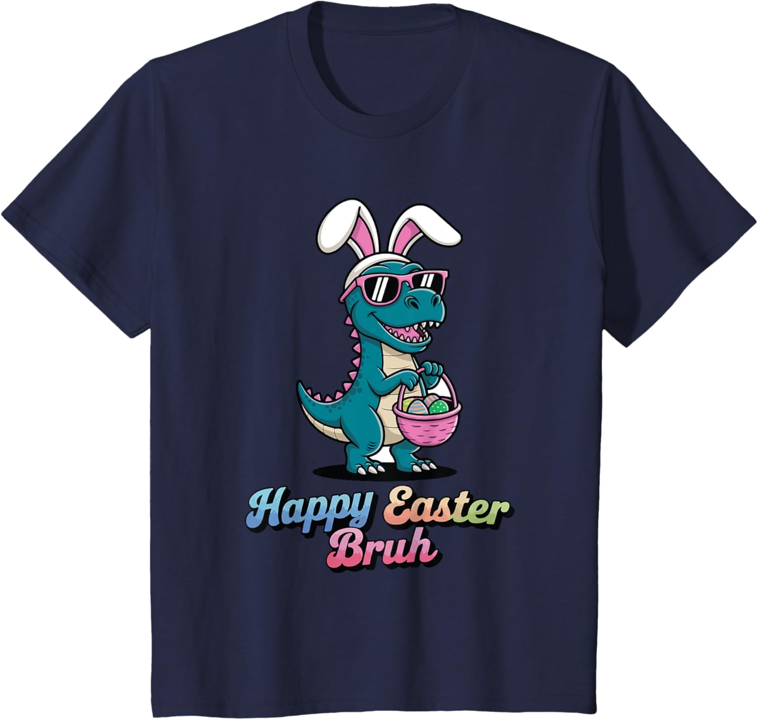 Happy Easter Bruh Funny Dinosaur meme easter T-Shirt