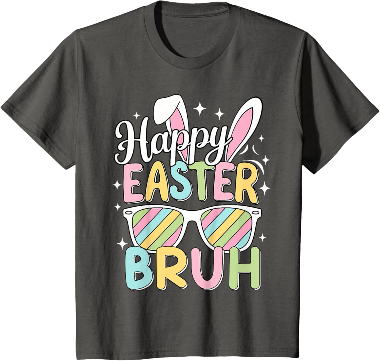 Happy Easter Bruh Funny Retro Bunny Sunglasses Gift T-Shirt