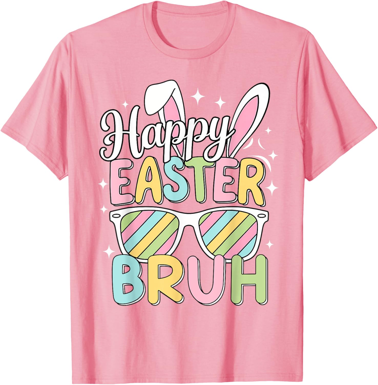 Happy Easter Bruh Funny Retro Bunny Sunglasses Gift T-Shirt