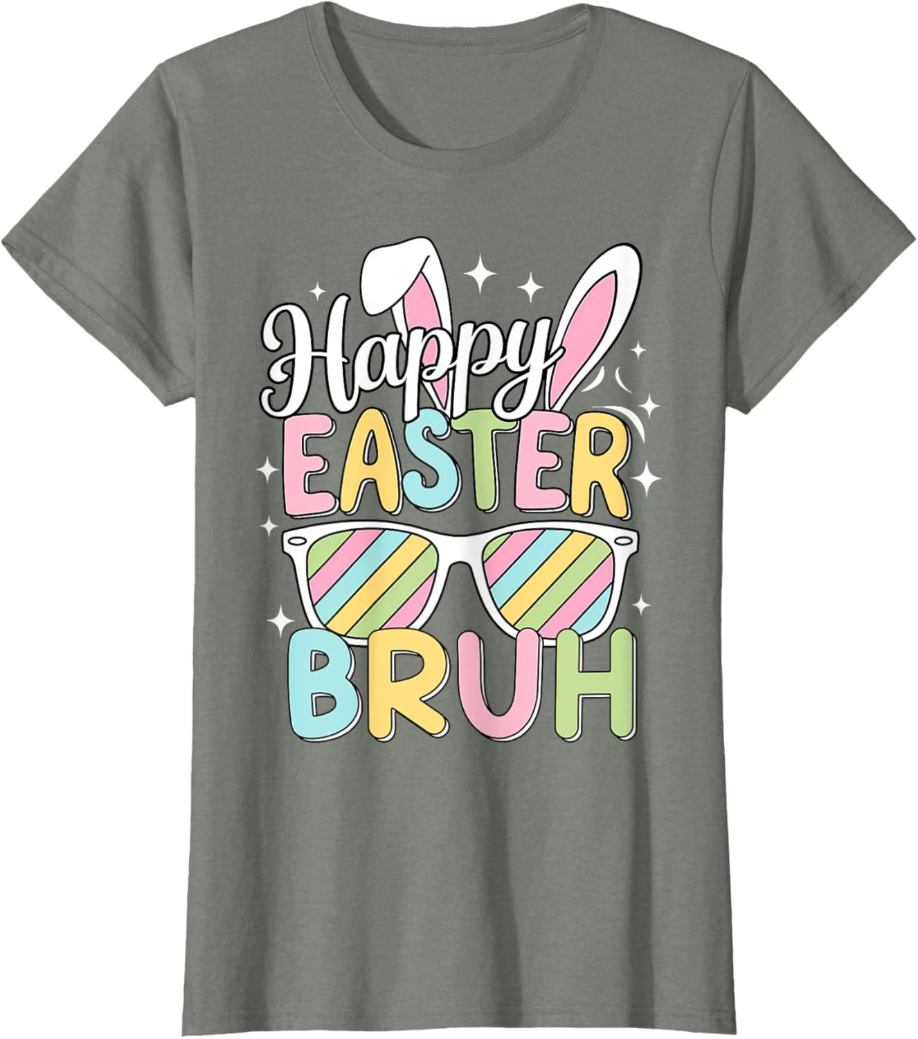 Happy Easter Bruh Funny Retro Bunny Sunglasses Gift T-Shirt