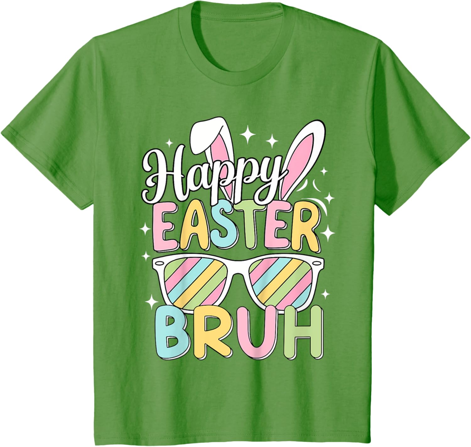 Happy Easter Bruh Funny Retro Bunny Sunglasses Gift T-Shirt