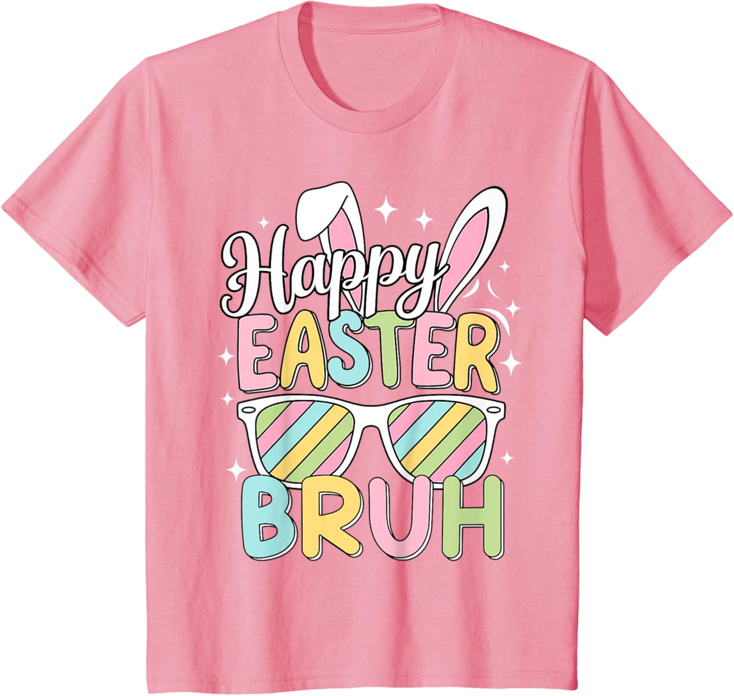 Happy Easter Bruh Funny Retro Bunny Sunglasses Gift T-Shirt