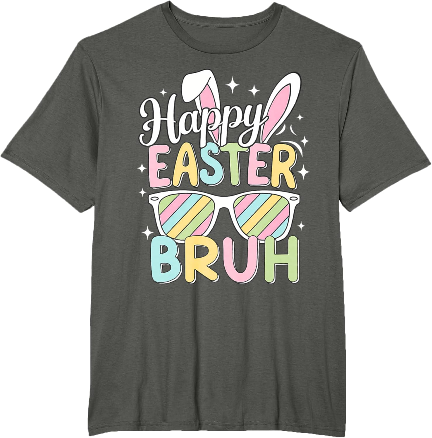 Happy Easter Bruh Funny Retro Bunny Sunglasses Gift T-Shirt