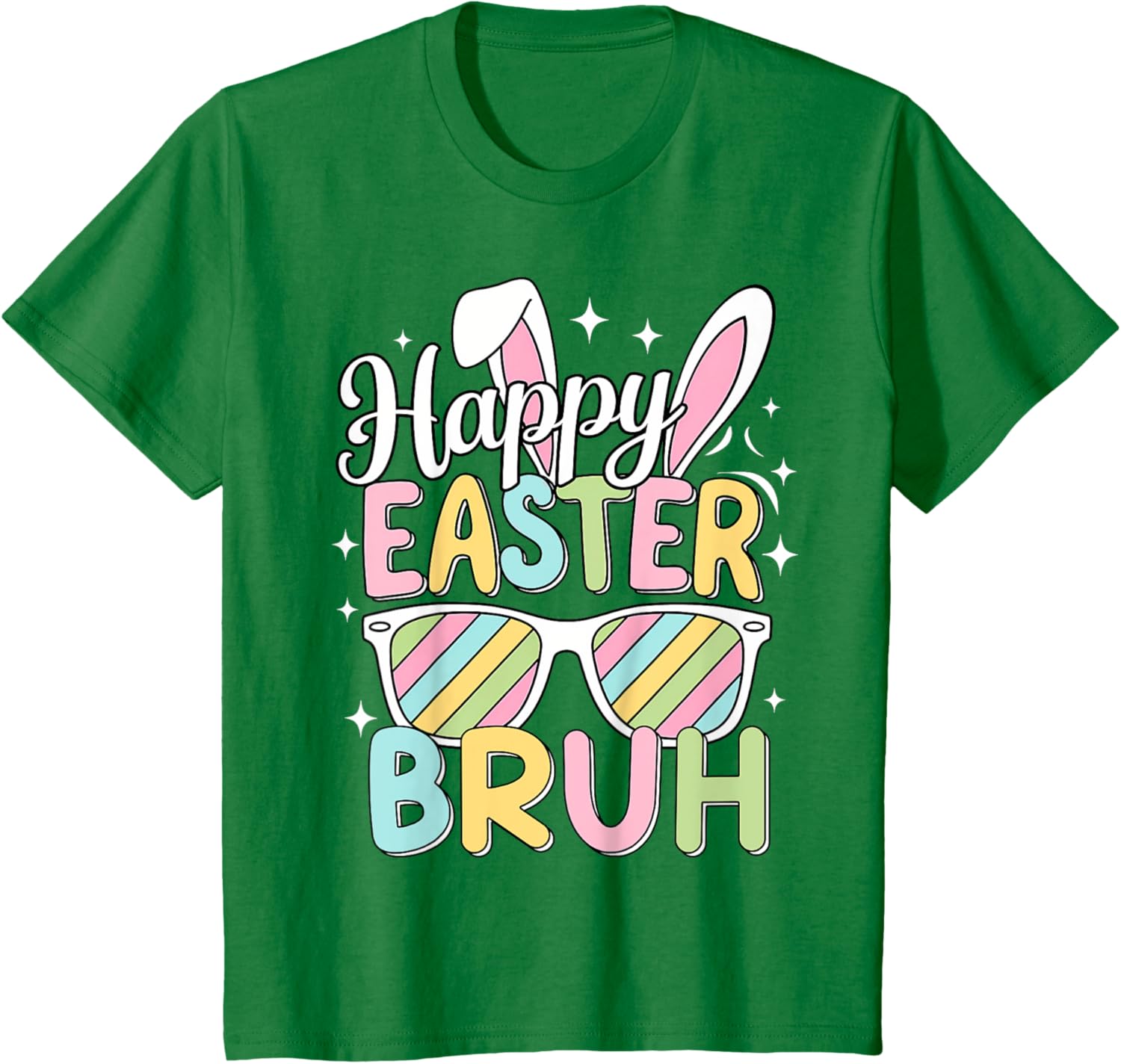 Happy Easter Bruh Funny Retro Bunny Sunglasses Gift T-Shirt