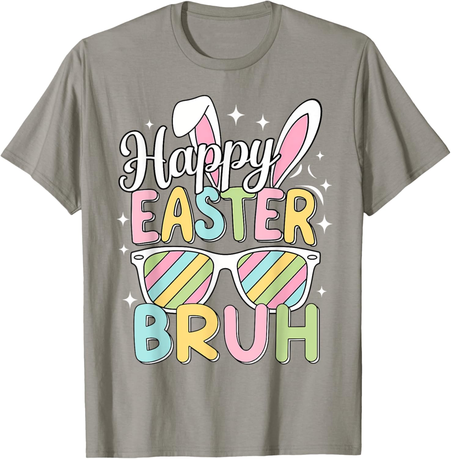 Happy Easter Bruh Funny Retro Bunny Sunglasses Gift T-Shirt