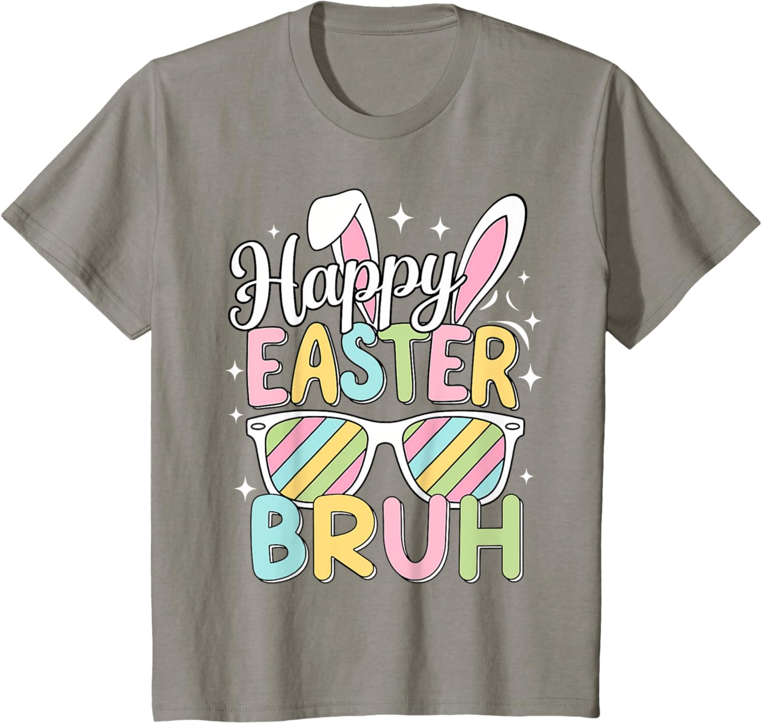 Happy Easter Bruh Funny Retro Bunny Sunglasses Gift T-Shirt