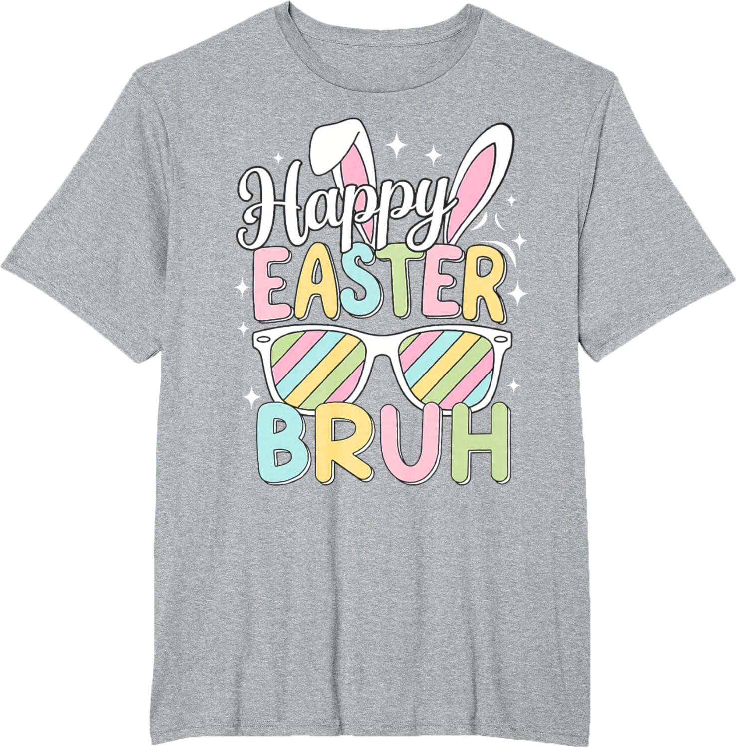 Happy Easter Bruh Funny Retro Bunny Sunglasses Gift T-Shirt