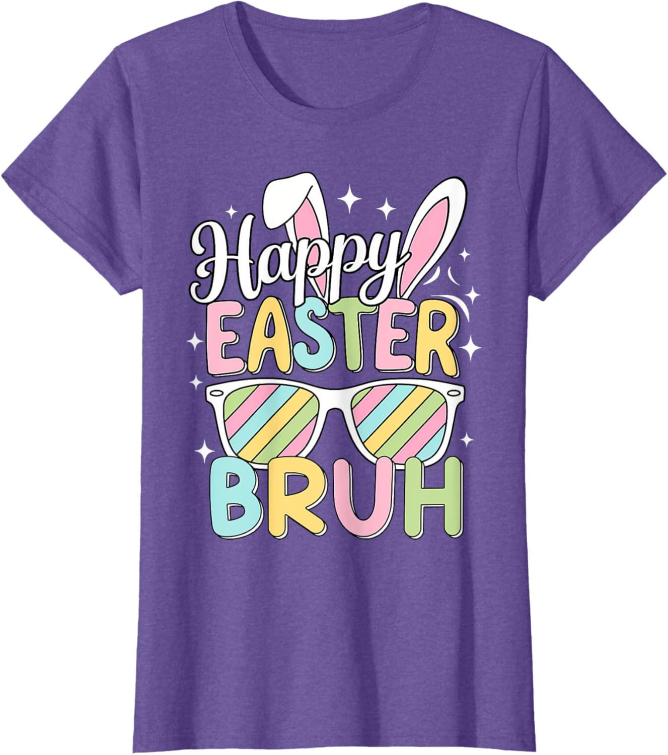 Happy Easter Bruh Funny Retro Bunny Sunglasses Gift T-Shirt